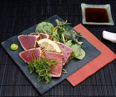 fresh-sushi-with-onion-leaf