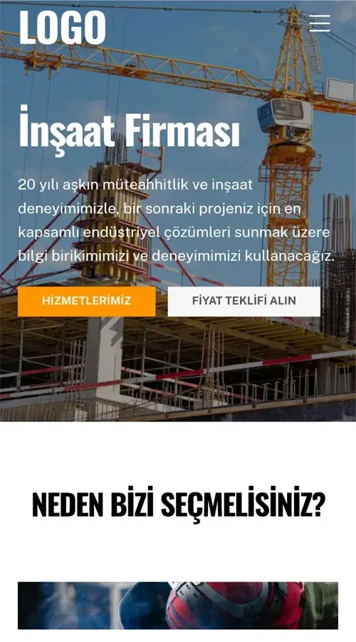 inşaat web tasarım