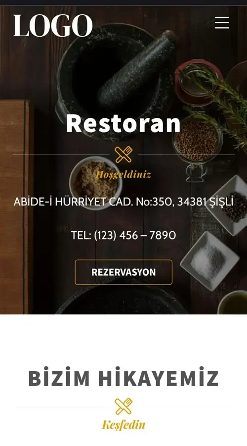 restoran web sitesi