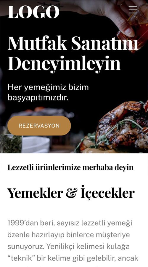 restoran web tasarım 2