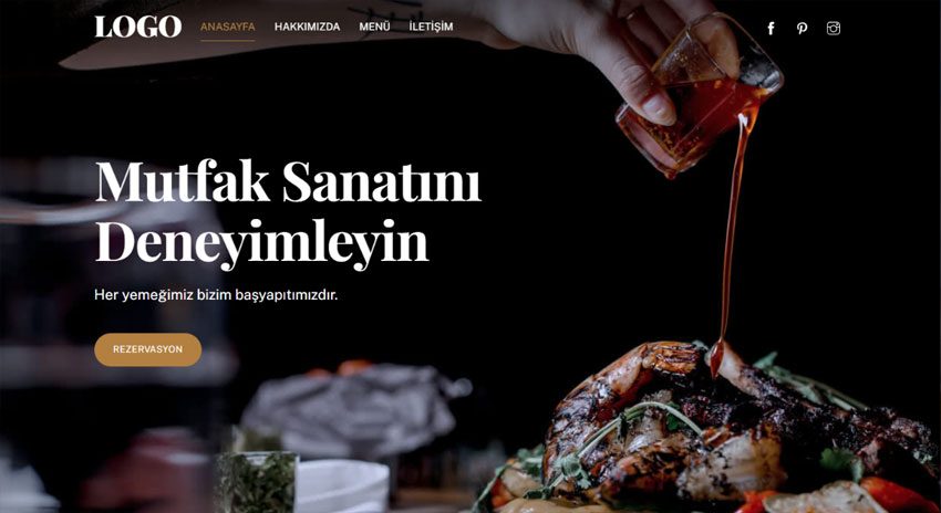 restoran web tasarım
